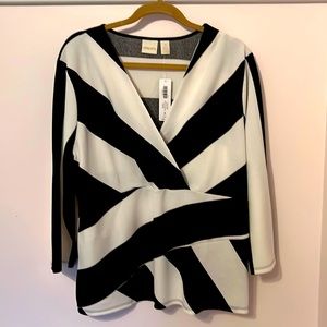 Chico’s faux wrap too